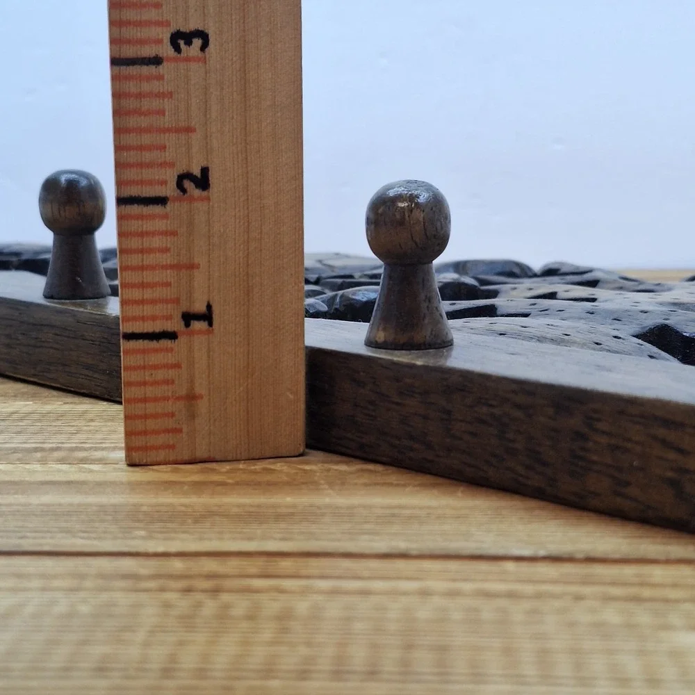 Turtle‎ Bay Beach coat rack 5 Hook Coral Inset Hangers Balinese suar wood